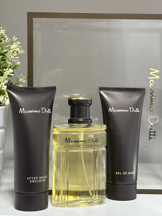 MASSIMO DUTTI ESTUCHE DE REGALO EAU DE TOILETTE 100ML + AFTER SHAVE 100ML + GEL 100ML MYRURGIA