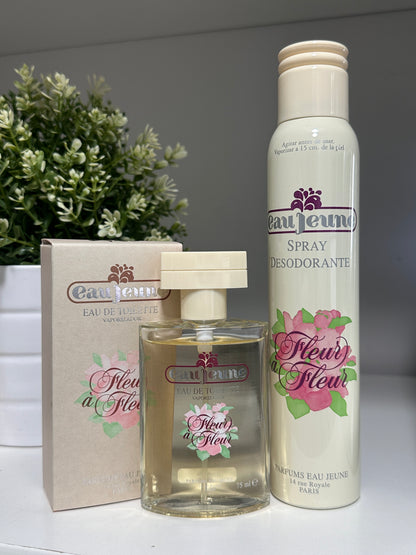 FLEUR A FLEUR EAU JEUNE EAU DE TOILETTE 75ML SPRAY + DESODORANTE