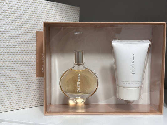 DKNY PURE A DROP OF VANILLA EAU DE PARFUM GIFT SET 50ML SPRAY + BODY DONNA KARAN NEW YORK
